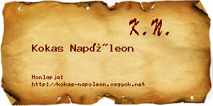 Kokas Napóleon névjegykártya